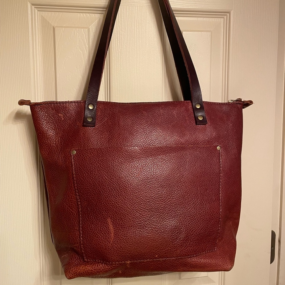 Portland leather Nutmeg medium  Leather Tote Bag